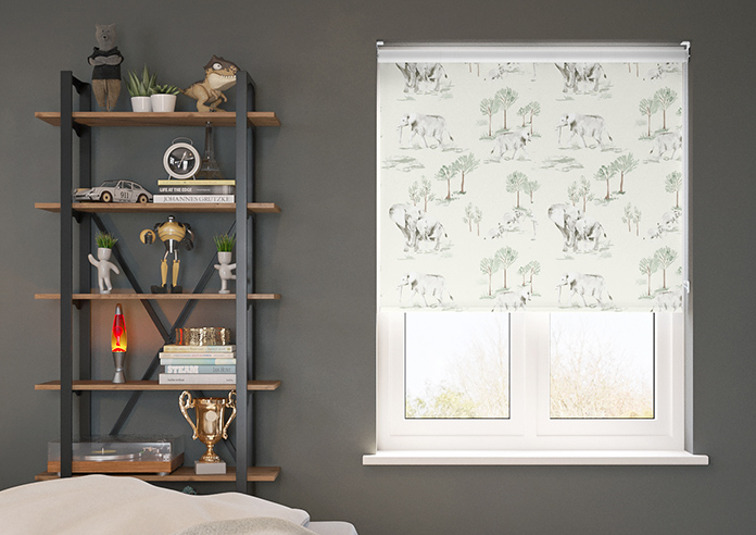 Elephant Herd, Plain - Twist&Fit Roller Blind - Image 3